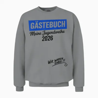 Jugendweihe 2026 Gästebuch Geschenke Junge Mädchen Unisex Sweatshirt - Sport Grey