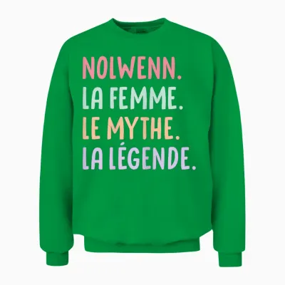 Wife Girlfriend Humour Gift Personalized Name Nolwenn T-Shirt, Black, Female X-Small Unisex Sweatshirt - Irish Green