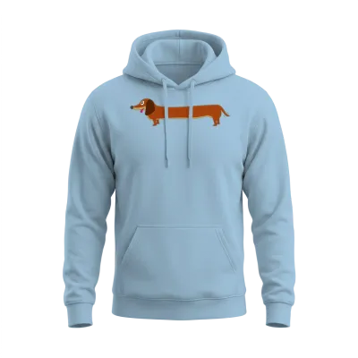 Sausage Dog - Long Dog Unisex Hoodie - Light Blue