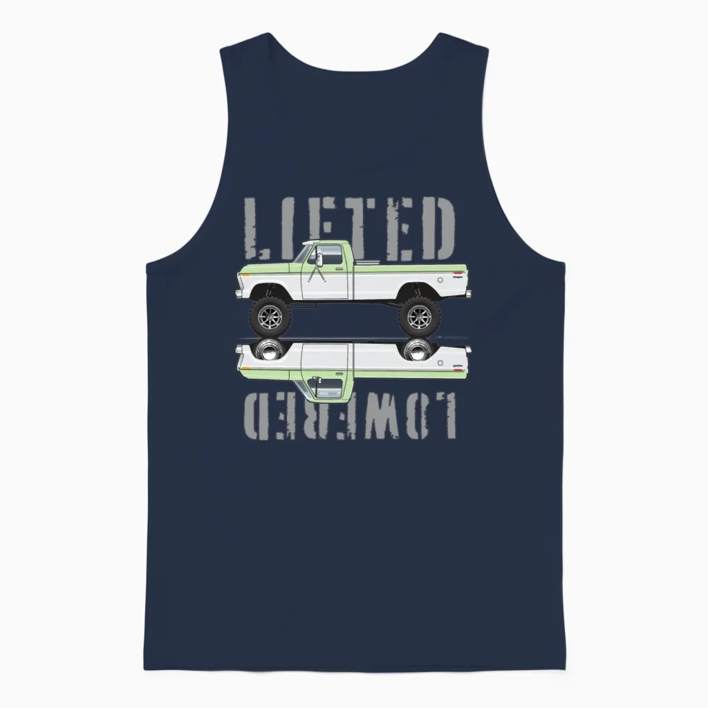 351 V8 Winter Green Unisex Tank Top in Navy