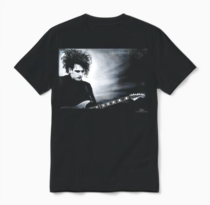 Robert Smith the Cure Live Disintegration Era Phil Nicholls Manche Longue Unisex T-Shirt in Black