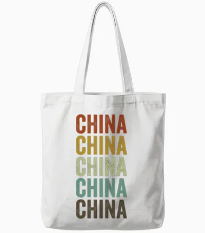 China Retro Vintage Tote Bags - White