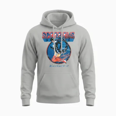 Offizielle Scorpions Savage Amusement World Tour Unisex Hoodie - Ash