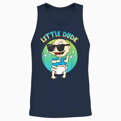 Tommy Pickles - Little Dude Unisex Tank Top - Navy