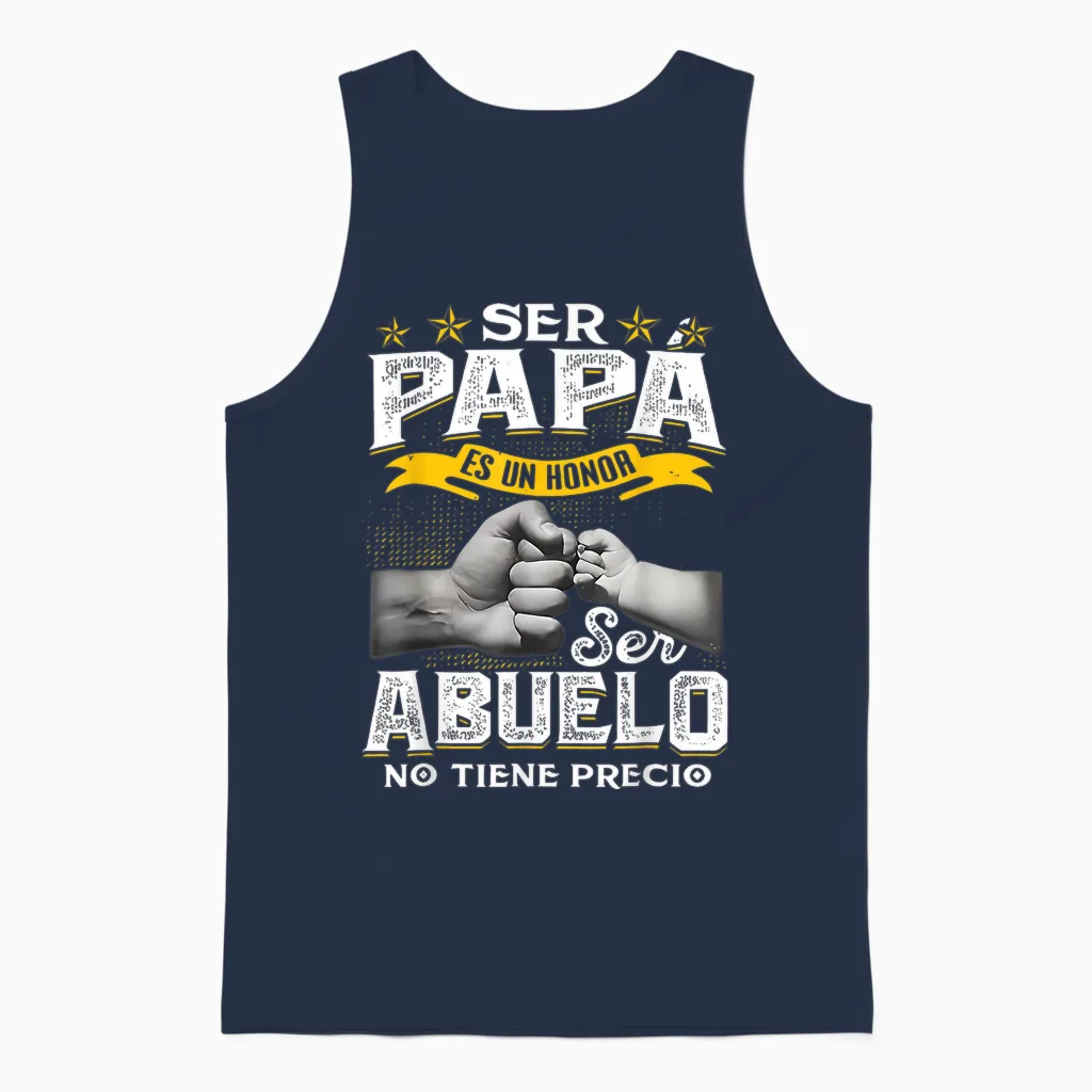 Ser Papa Es Un Honor Ser Abuelo No Tiene Precio Abuelo Unisex Tank Top in Navy