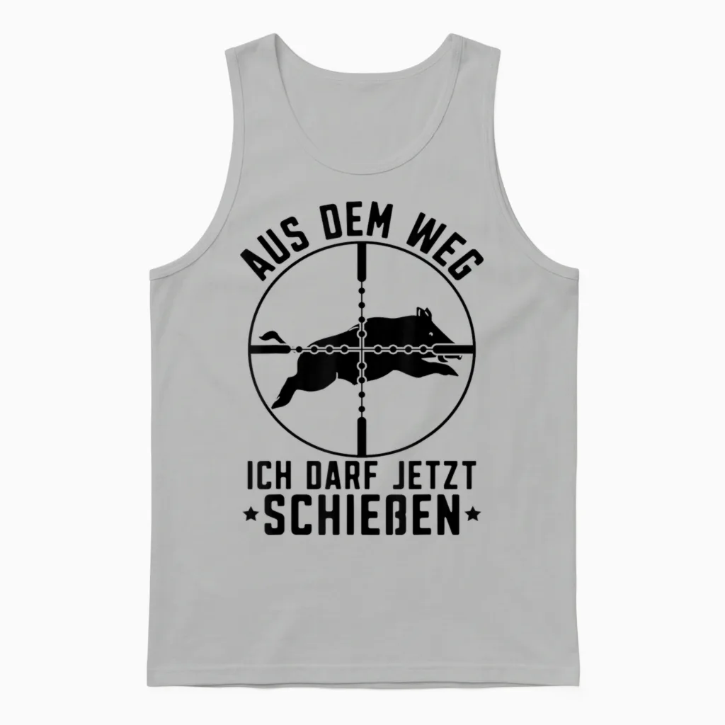 Aus Dem Weg Jagdschein Bestanden Jäger Jagdprüfung Unisex Tank Top in Ash