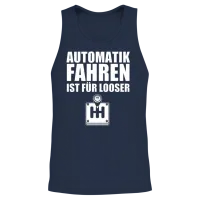 Automatic Manual Transmission Car Stick Drive Unisex Tank Top - Navy – 2