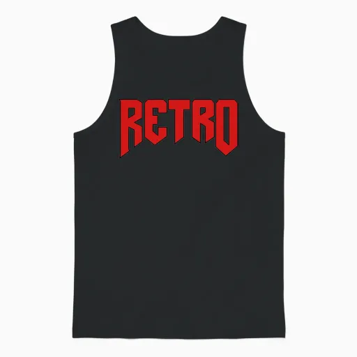 Retro Unisex Tank Top - Black