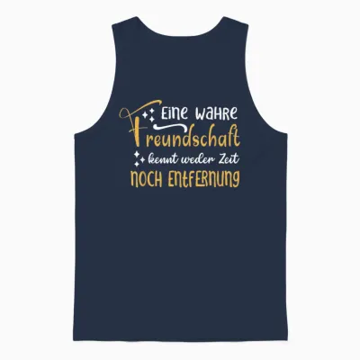 Eine Wahre Freundschaft Kennt Weder Zeit Für Beste Freunde Unisex Tank Top - Navy