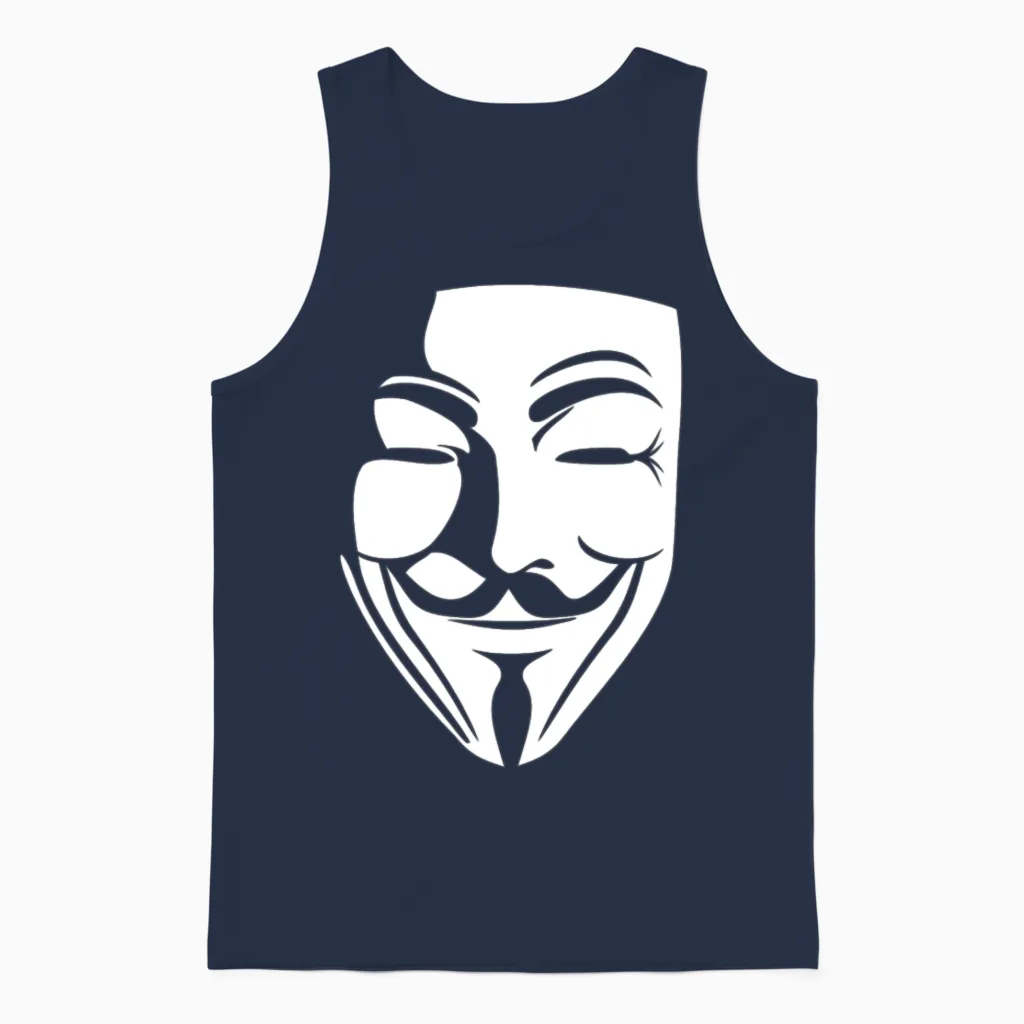 V for Vendetta Unisex Tank Top in Navy