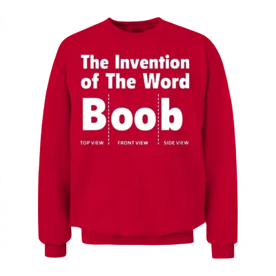 Funny Boob Unisex Sweatshirt - Red