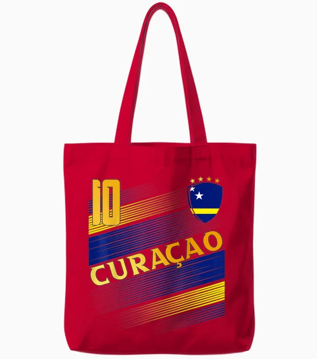 Curacao Flagge Curacaoan Pride Lovers Tote Bags in Red