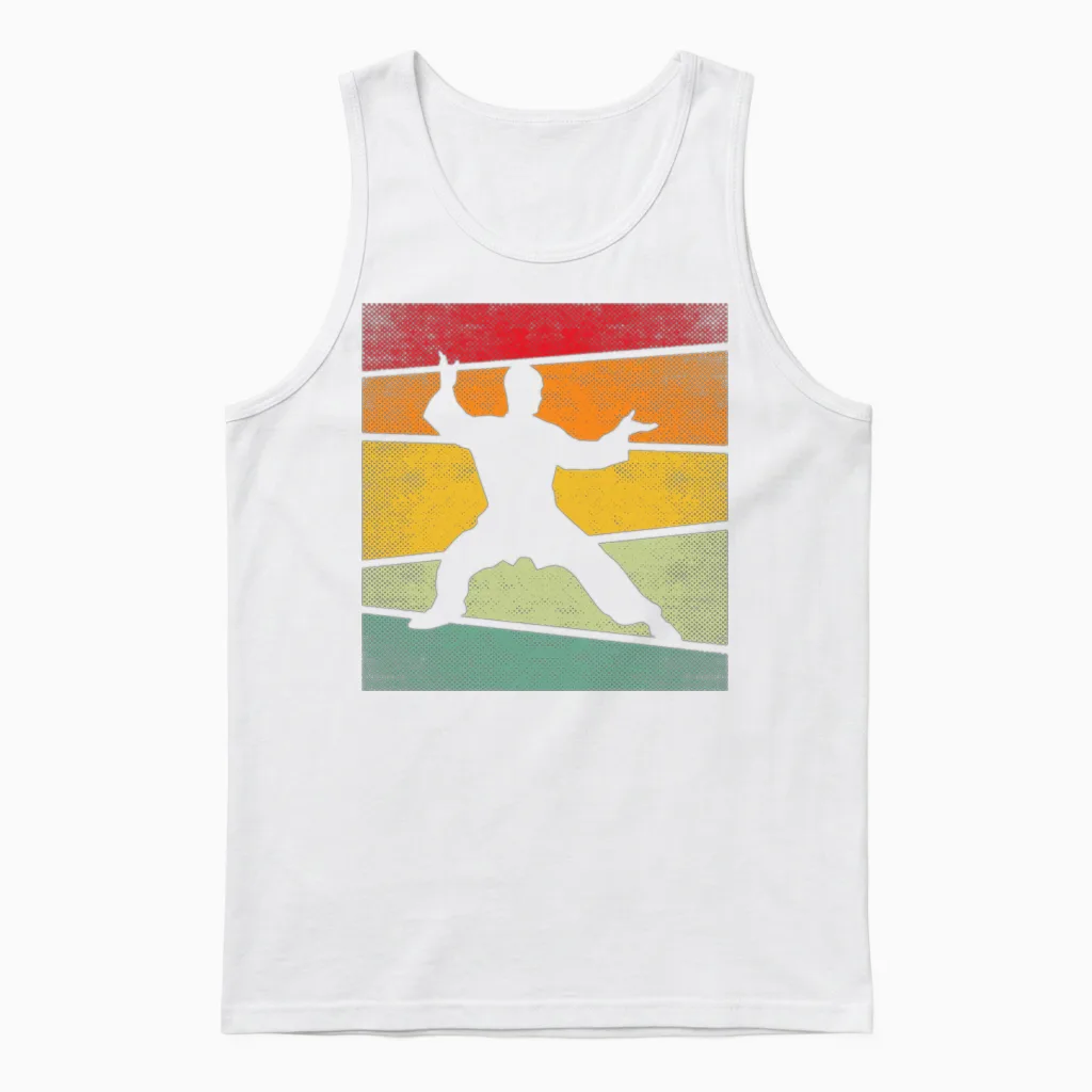 Mma Retro Boxing & Gift Unisex Tank Top in White