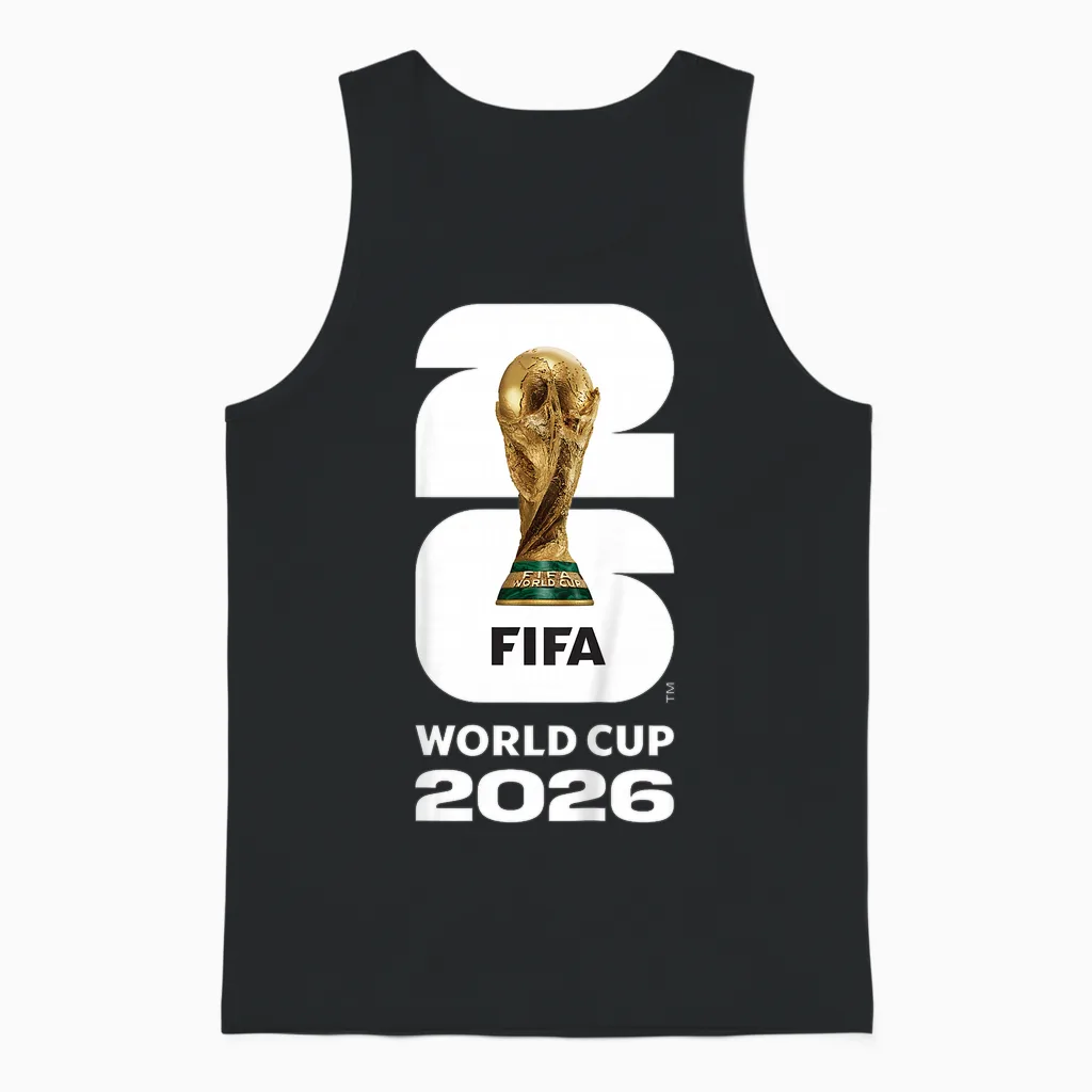 Kids Fifa World Cup26 Fifa Gold Trophy Unisex Tank Top in Black