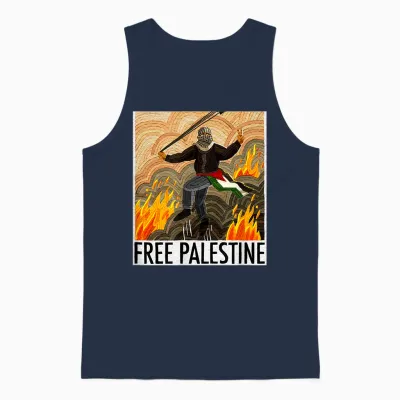Gaza Nicht Allein - Gaza Wird Frei Sein Unisex Tank Top - Navy