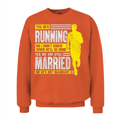 Marathon Running Runner S Wife Gift Unisex Sweatshirt - Orange