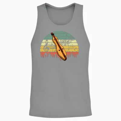 Retro Dulcimer Vintage Look Unisex Tank Top - Sport Grey