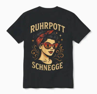 Ruhrpott Schnegge - Ruhrpottkind Kohlenkind Unisex T-Shirt - Black