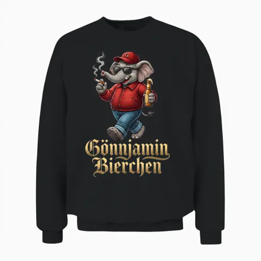 Gönnjamin Bierchen Benjamin Bierchen Bier Lecker Bierchen Unisex Sweatshirt - Black