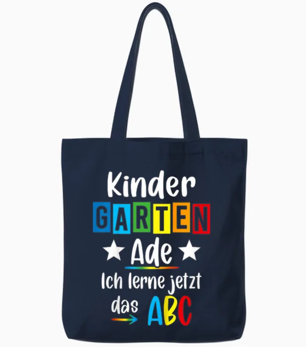 Kita Abgänger 2026 Kita Geschafft 2026 Kita Ade 2026 Tote Bags in Navy