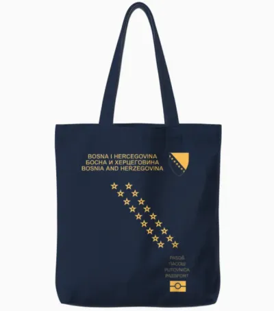 Bosnien Geschenke Ljiljan Sfrj Bosna Flagge Wappen Tote Bags - Navy