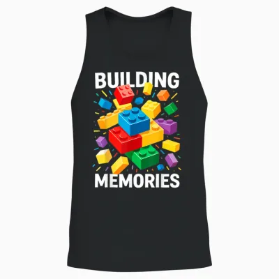 Building Memories Bricks Blocks Shirt for Adults Children Boys Girls Unisex Tank Top - Black