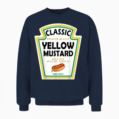 Yellow Mustard Diy Halloween Costume Matching Group Mustard Unisex Sweatshirt - Navy