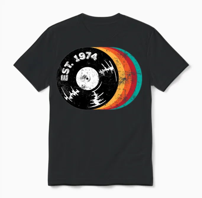50th Birthday Unisex T-Shirt in Black