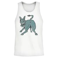 Donkey Butt Ass Po Stubborn Horse Unisex Tank Top - White – 2