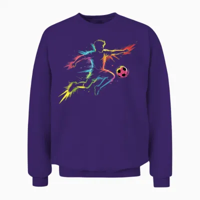 Children's Football T-Shirt with German Text, Black, S Unisex Sweatshirt - Purple