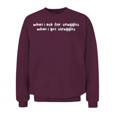 Funny Single Saying Valentine's Day Gift for Her Unisex Sweatshirt - Maroon