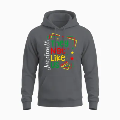 They Don't Like Us Shirt Juneteenth 1865 Pride Unisex Hoodie - Charcoal