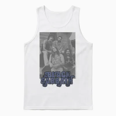 Black Sabbath Retro Photo Unisex Tank Top - White