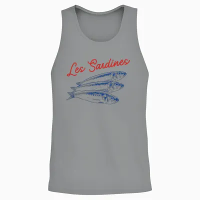Sardines Fisherman Aesthetic Fish Coastal Sardine Unisex Tank Top - Sport Grey
