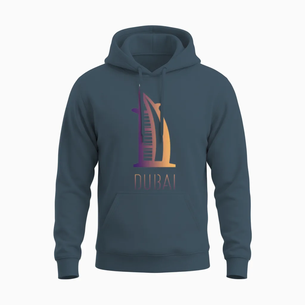Cool Burj Al Arab Design in Dubai Unisex Hoodie in Dark Heather