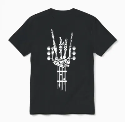 Rock and Roll Punk Rock Band Concert Guitar Accessories Gift Unisex T-Shirt - Black