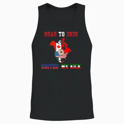 Road to 2026 United We Kick | North America Map Unisex Tank Top - Black