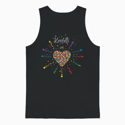 Confetti in the Heart - Carnival Carnival Fast-Ovend T-Shirt, Black, S Unisex Tank Top - Black