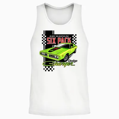 Dodge Charger 440 Magnum Sixpack Unisex Tank Top - White