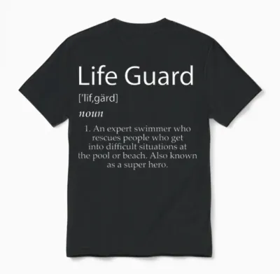 Lifeguard Definition: Expert Swimmer Super Hero Lifeguarding Unisex T-Shirt - Black