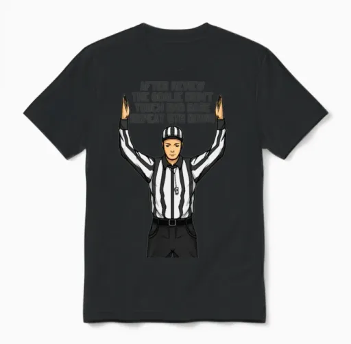 After Review Football Referee Clueless Sports Fan Unisex T-Shirt in Black