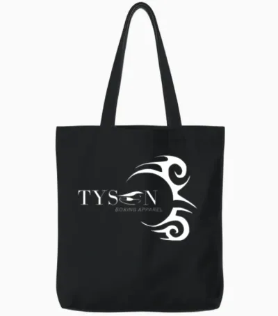 Mike Tyson Tattoo Tote Bags - Black