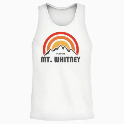 Mt. Whitney California Unisex Tank Top - White
