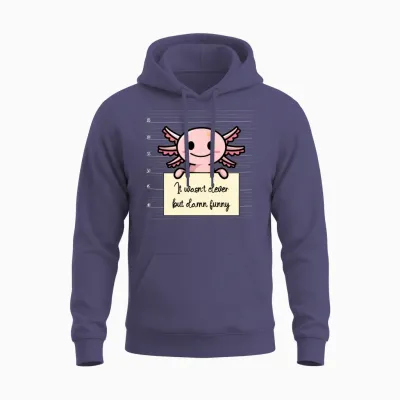 Axolotl Was Not Clever but Funny Unisex Hoodie - Heather Sport Dark Navy