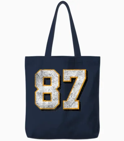 In My Number 87 Era Vintage Retro Tote Bags - Navy