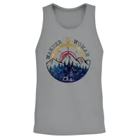 Wander Woman Compass Hiking & Outdoors Unisex Tank Top - Sport Grey – 2