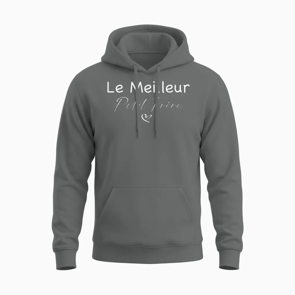 The Best Little Brother Unisex Hoodie in Graphite Heather