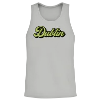 Dublin Retro Script Unisex Tank Top - Ash – 2