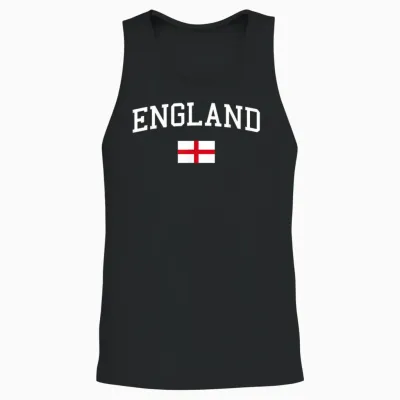 Englische Flagge Herren Damen Kinder England Unisex Tank Top - Black