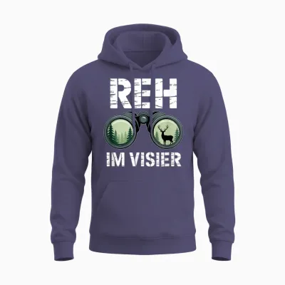 Reh Im Visier Hirsch Jäger Jagd Jagen Unisex Hoodie - Heather Sport Dark Navy